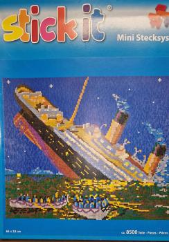 Mini Stecksystem Titanic sinkend mit XXL-Steckvorlage